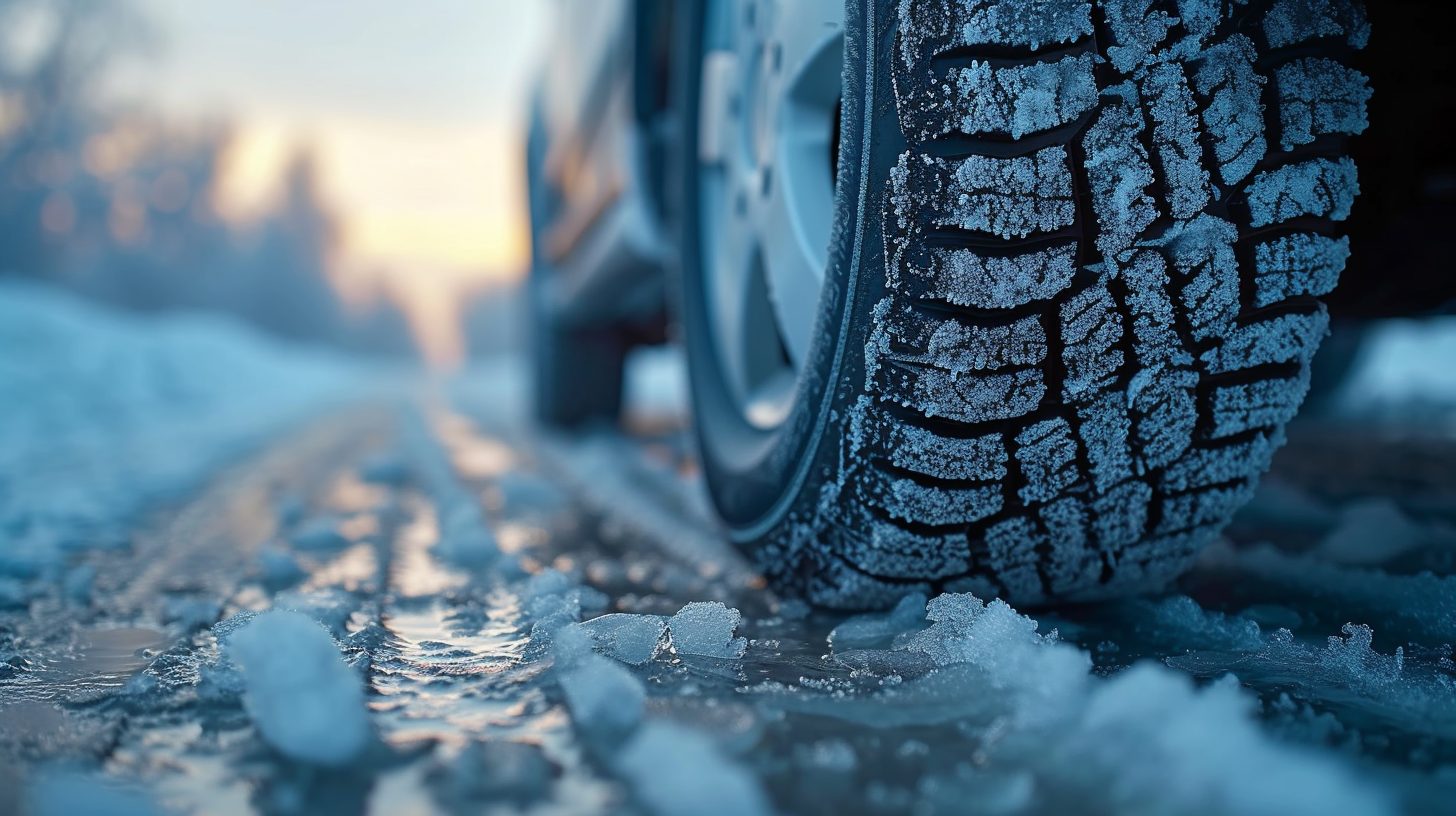 Close-up of a tire